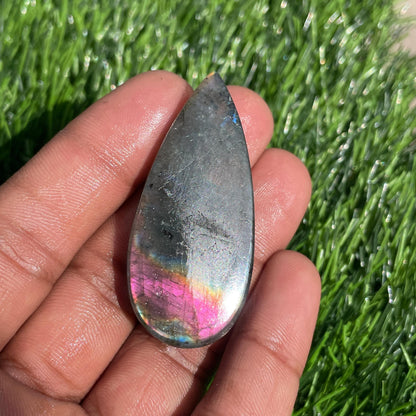 Labradorite Cabochon, 53x24x8 mm, Loose Gemstone for Jewelry Making