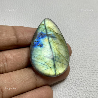 Labradorite Cabochon, 48x28x6.5 mm, Loose Gemstone for Jewelry Making