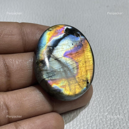 Labradorite Oval Cabochon, 40x31x8 mm, Loose Gemstone for Jewelry Making
