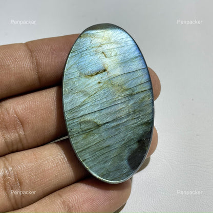 Multicolor Labradorite Oval Cabochon, 100.6 Cts, 51x28x5 mm, Loose Gemstone for Jewelry Making