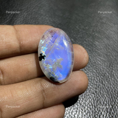 Rainbow Moonstone For Jewelry Making- Oval Moonstone ( 33.50 Cts )-  30x19x6 mm