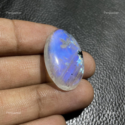 Rainbow Moonstone For Jewelry Making- Oval Moonstone ( 33.50 Cts )-  30x19x6 mm