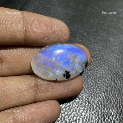 Rainbow Moonstone For Jewelry Making- Oval Moonstone ( 33.50 Cts )-  30x19x6 mm