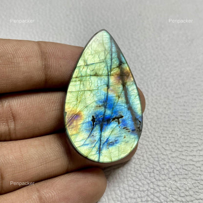 Labradorite Cabochon, 48x28x6.5 mm, Loose Gemstone for Jewelry Making