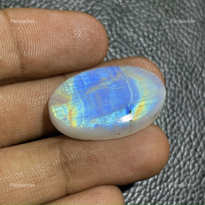 Ova Rainbow Moonstone Cabochon- Colorful Moonstone Gemstone For Jewelry
