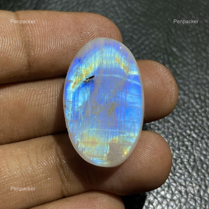 Ova Rainbow Moonstone Cabochon- Colorful Moonstone Gemstone For Jewelry