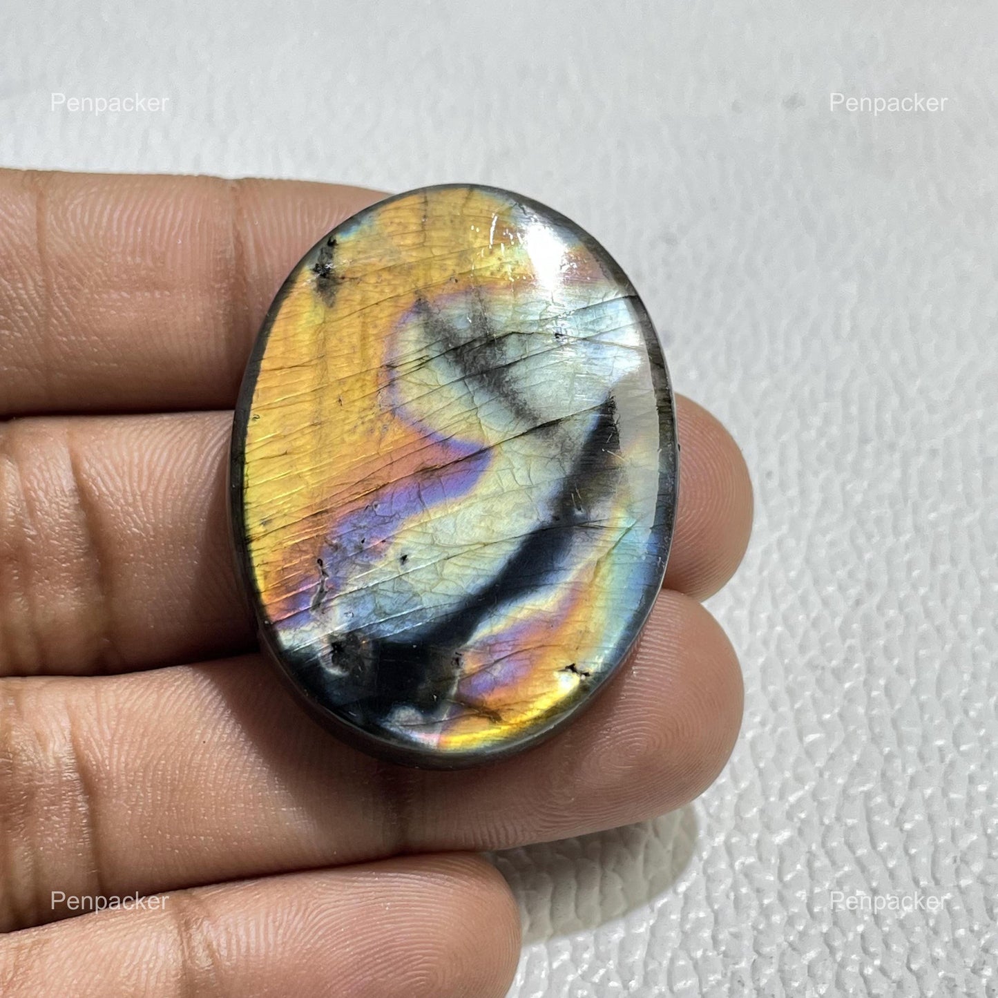 Labradorite Cabochon For Making Pendant/ Jewelry- Oval Cabochon (40x31x8 mm)