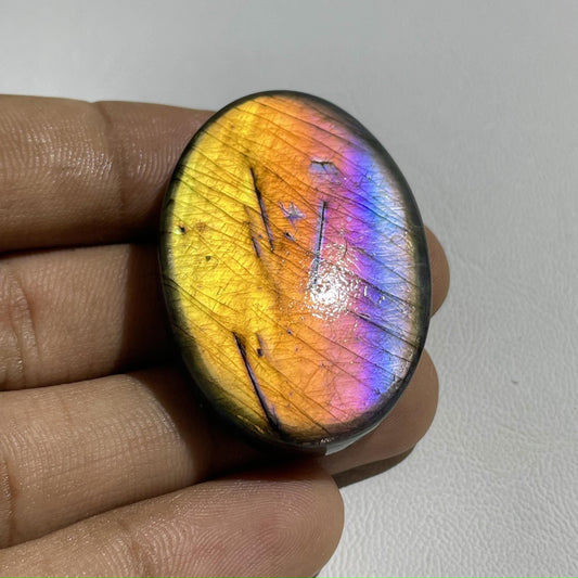 Multi Fire Labradorite Cabochon: Oval Shape Spectrolite Gemstone For Jewelry Making