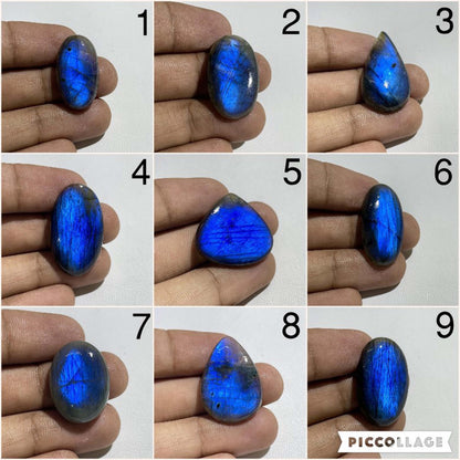 Blue Labradorite Oval Cabochon, 21x14x5 mm, 22 Carats, Loose Gemstone for Jewelry Making