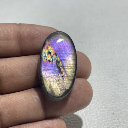 Natural Labradorite Oval Cabochon, Loose Gemstone for Jewelry Making
