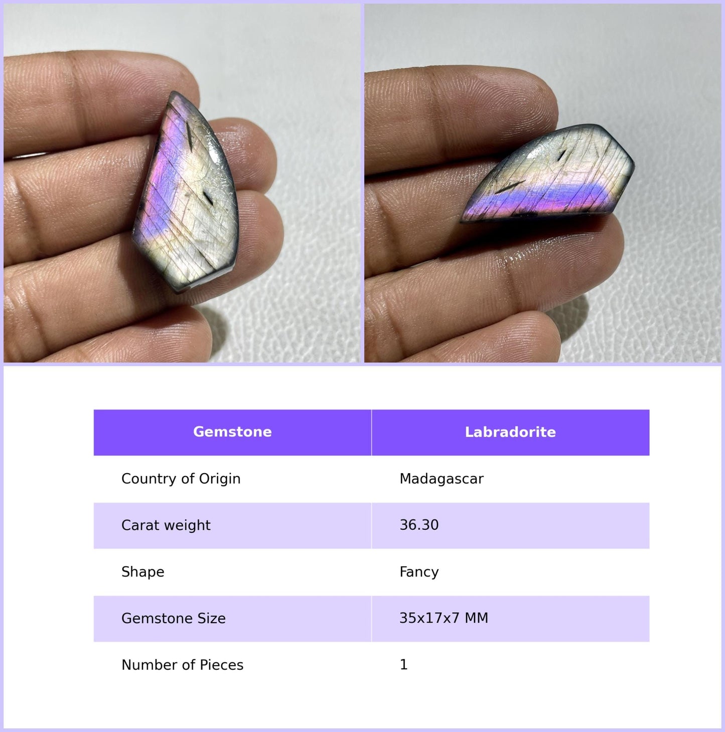 Multicolor Labradorite Pear Cabochon, Pendant Setting Stone