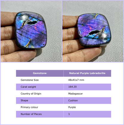 Natural Purple Labradorite Pear Cabochon, Wire Wrap Gemstone