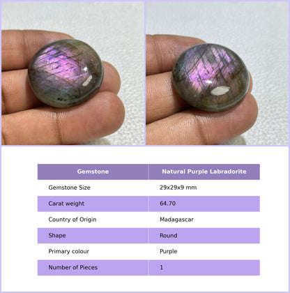 Natural Purple Flash Labradorite Cabochon, Jewelry Making Stone