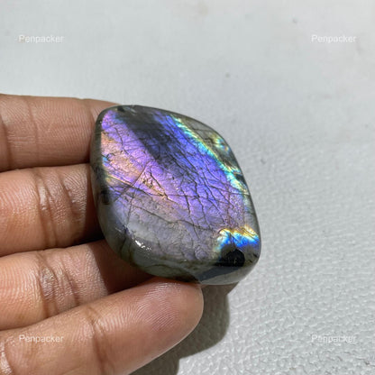 Natural Purple Flash Labradorite Octagon Cabochon, Loose Gemstone for Jewelry Making
