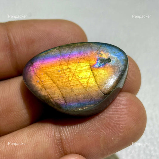 Labradorite Cabochon: Flashy Labradorite Gemstone For Making Jewelry- AAA Quality (49.90 Cts)