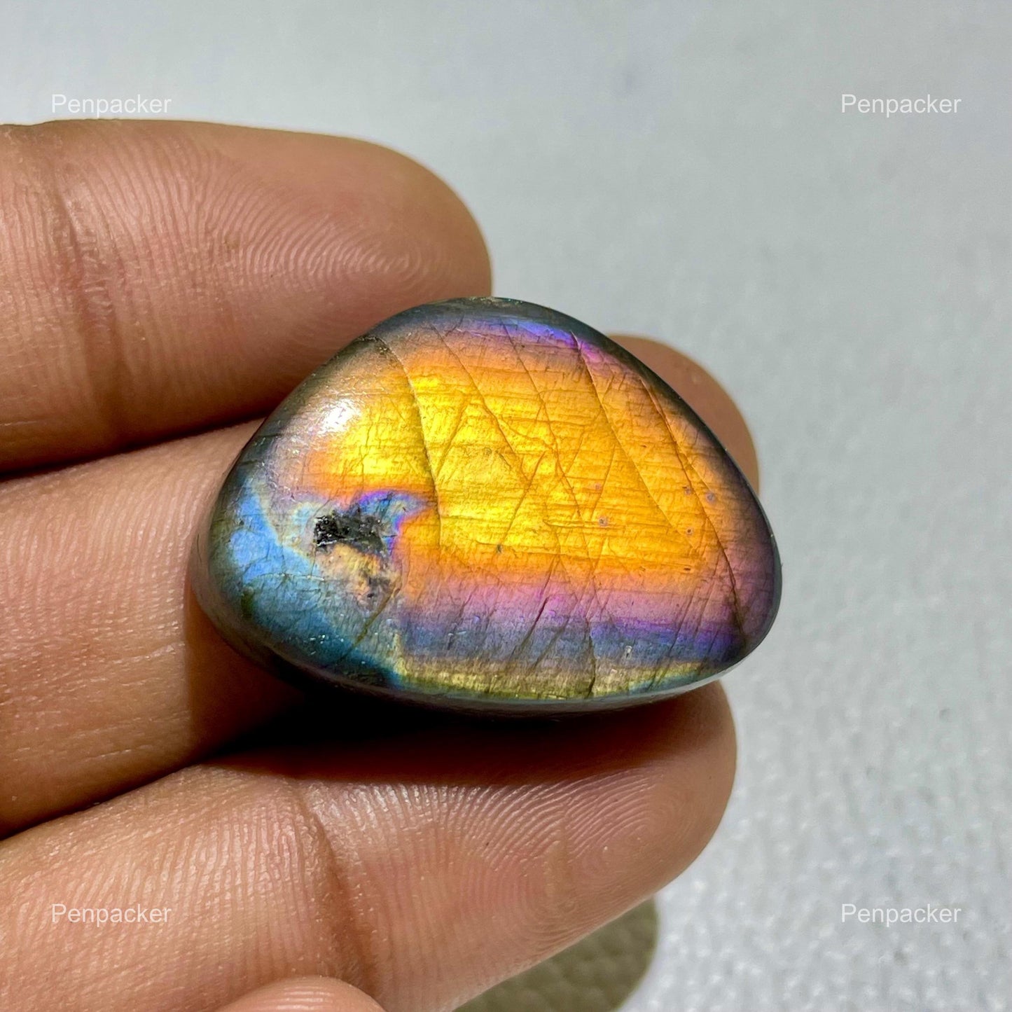Labradorite Cabochon: Flashy Labradorite Gemstone For Making Jewelry- AAA Quality (49.90 Cts)