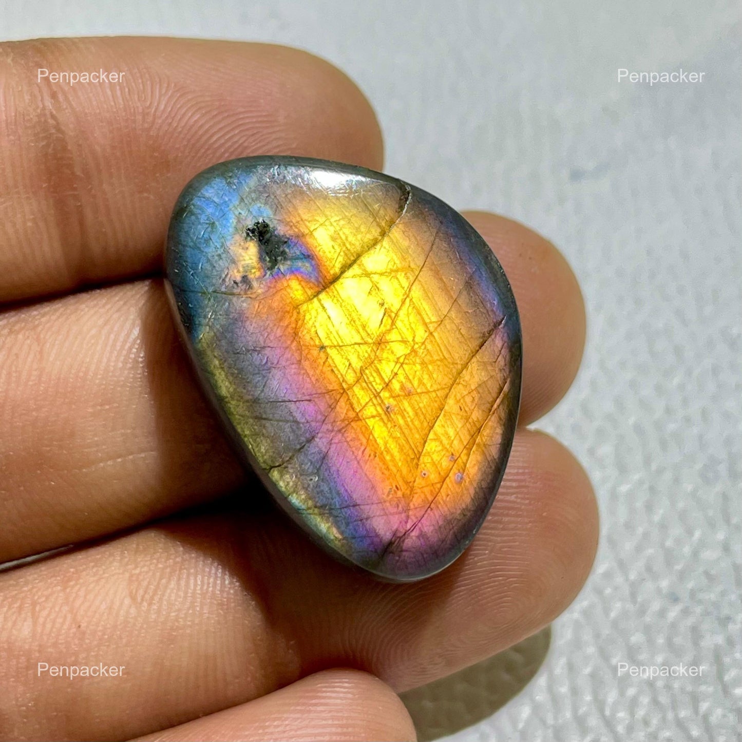 Labradorite Cabochon: Flashy Labradorite Gemstone For Making Jewelry- AAA Quality (49.90 Cts)