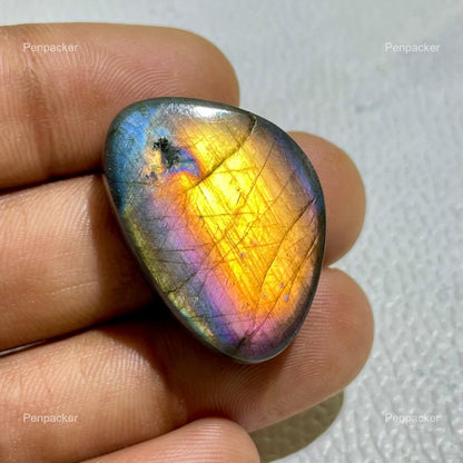 AAA Labradorite Cabochon, 49.90 Cts, Loose Gemstone for Jewelry Making