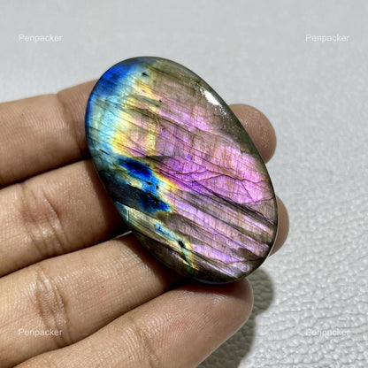 Purple Labradorite Oval Cabochon, Loose Gemstone