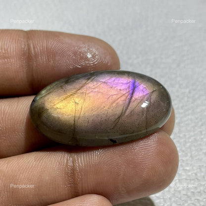 Natural AAA Purple Labradorite Oval Cabochon, Loose Gemstone for Jewelry Making