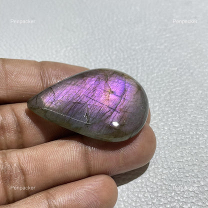 Natural Purple Labradorite Pear Cabochon, Pendant Setting Stone