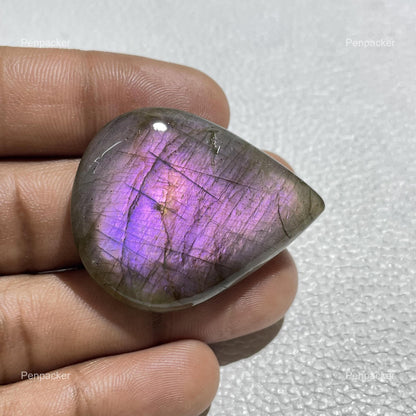 Natural Purple Labradorite Pear Cabochon, Pendant Setting Stone