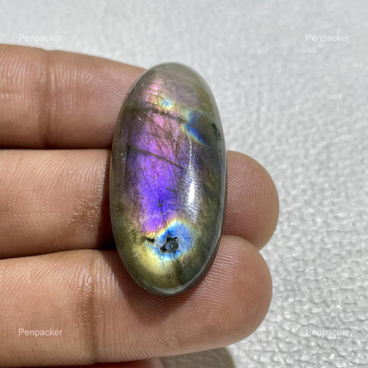 Purple Labradorite Oval Cabochon: Healing Crystal Gemstone