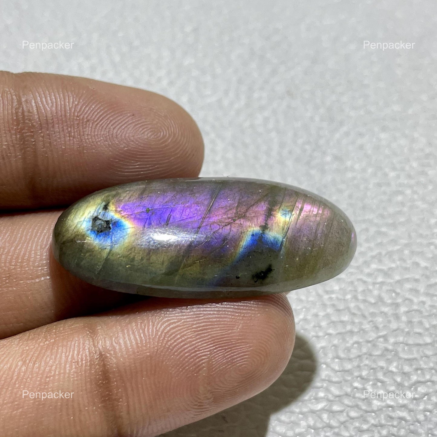 Purple Labradorite Oval Cabochon: Healing Crystal Gemstone