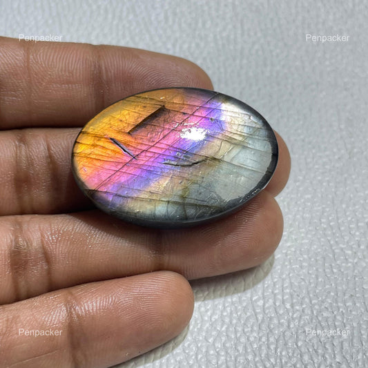 Madagascar Labradorite Cabochon: Multicolor Loose Gemstone For Jewelry