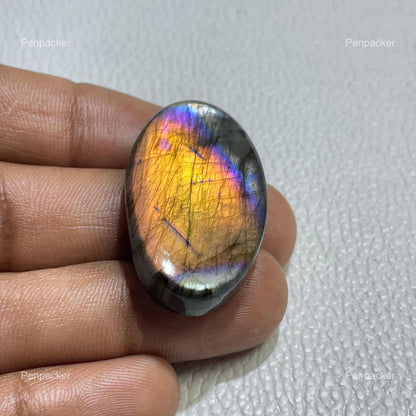 Natural Multicolor Labradorite Oval Cabochon, Loose Gemstone