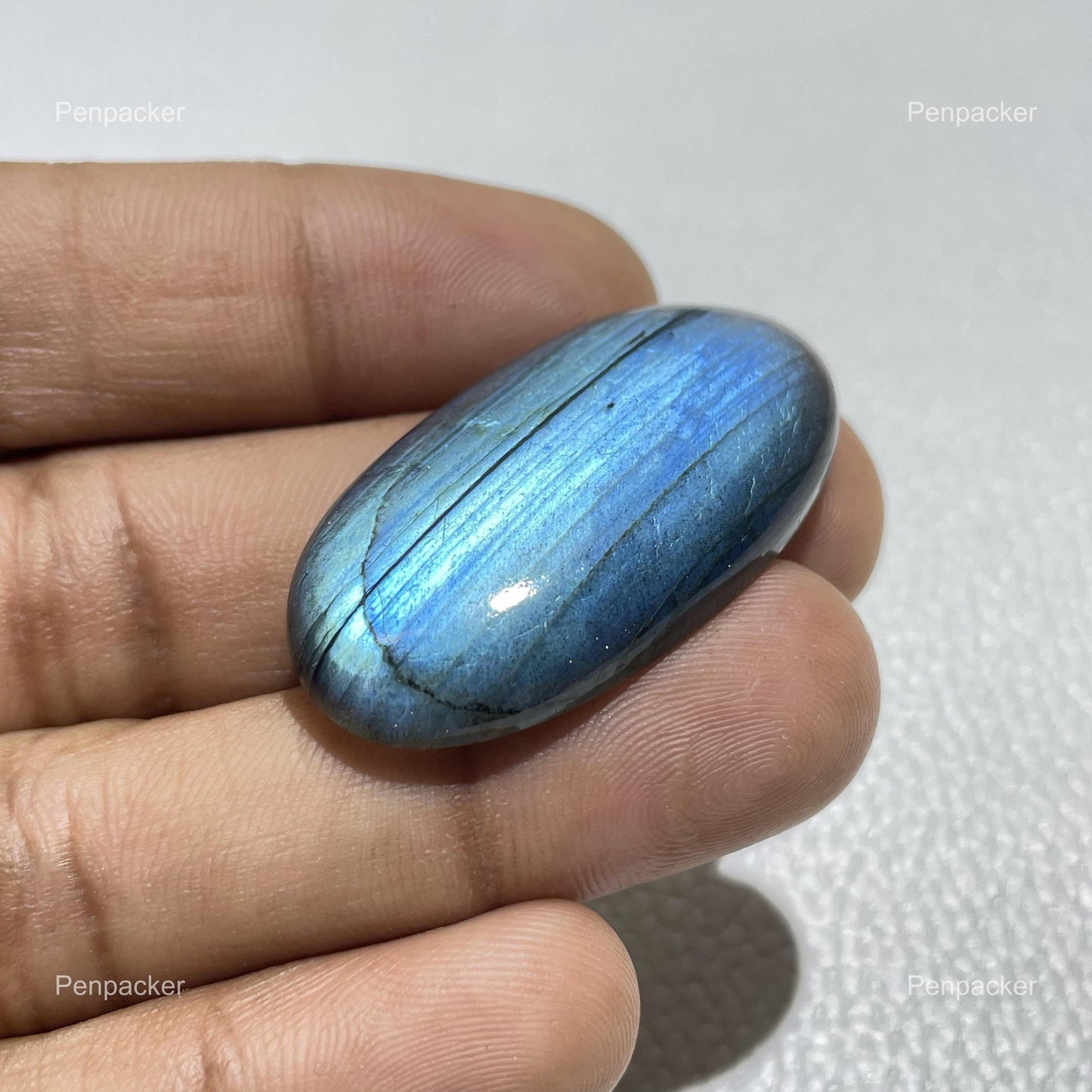 Natural Blue Labradorite Oval Cabochon, Collector Gemstone