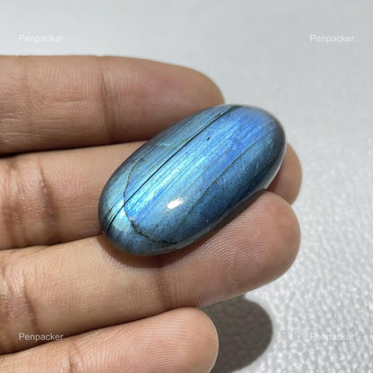 Natural Blue Labradorite Oval Cabochon, Collector Gemstone