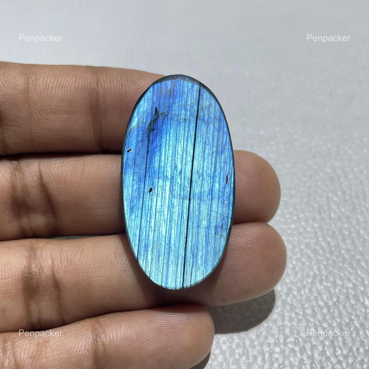 Natural Blue Labradorite Oval Cabochon, Collector Gemstone