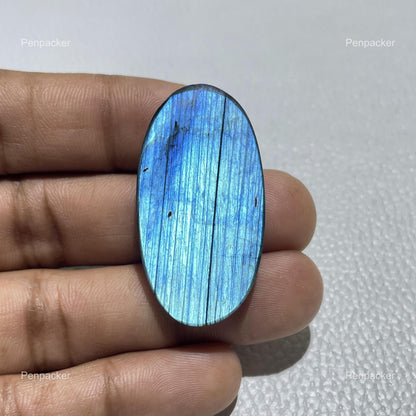 Natural Blue Labradorite Oval Cabochon, Collector Gemstone