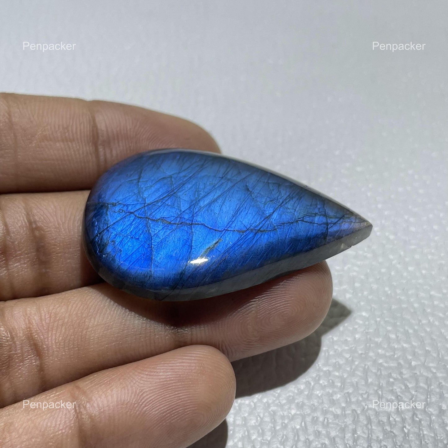 Natural Blue Labradorite Pear Cabochon, Loose Gemstone for Jewelry Making