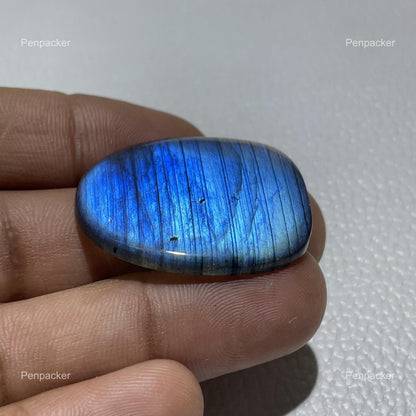Natural Blue Labradorite Oval Cabochon, Wire Wrap Gemstone