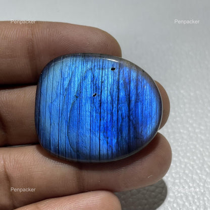 Natural Blue Labradorite Oval Cabochon, Wire Wrap Gemstone