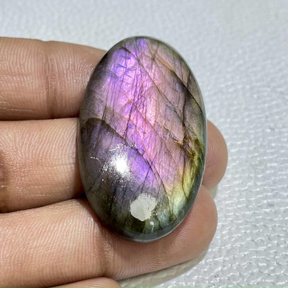 Natural Purple Labradorite Oval Cabochon, Pendant Setting Stone