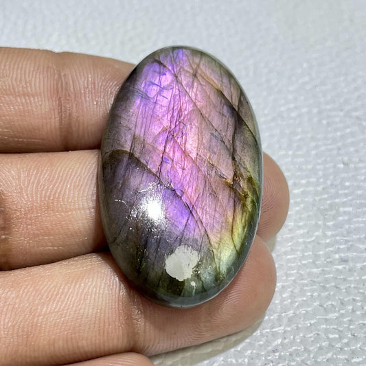 Natural Purple Labradorite Oval Cabochon, Pendant Setting Stone