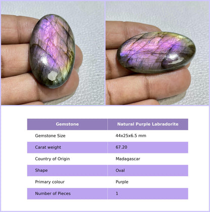 Natural Purple Labradorite Oval Cabochon, Pendant Setting Stone