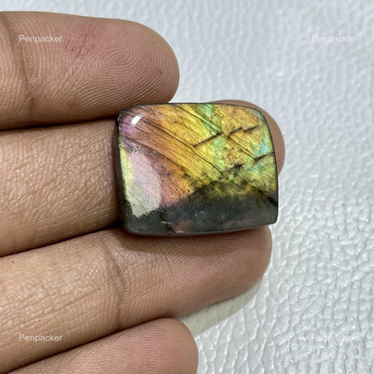 Natural Multicolor Labradorite Cushion Cabochon, Pendant Setting Stone
