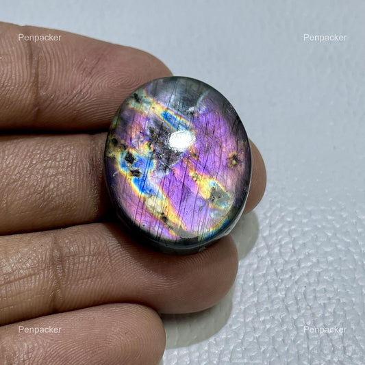Oval Labradorite Cabochon: Multicolor Healing Gemstone for Jewelry Crafts