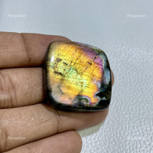 Natural Multicolor Labradorite Cushion Cabochon: Craft Gemstone