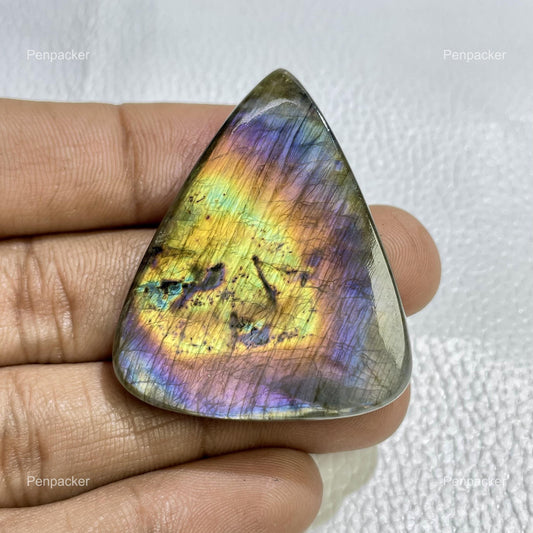 Natural Labradorite Pear Cabochon: Multicolor Gemstone for Craft Supplies