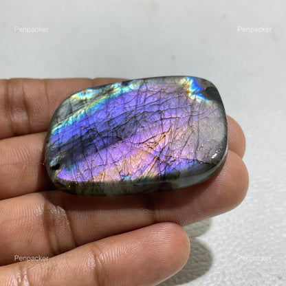 Natural Purple Flash Labradorite Octagon Cabochon, Loose Gemstone for Jewelry Making