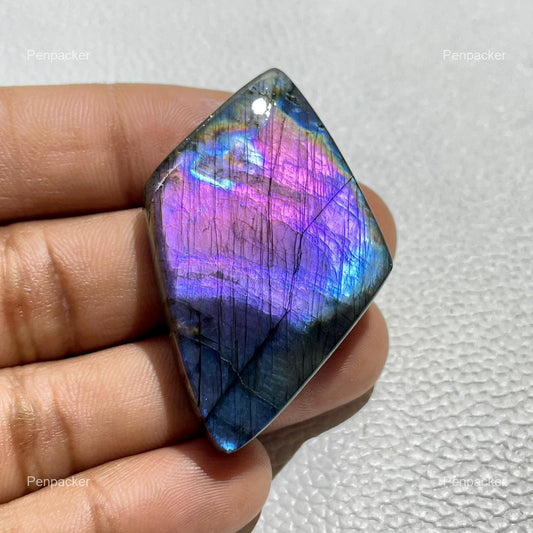 Purple Labradorite Cabochon: 107.90 ct Fancy Gemstone, Madagascar