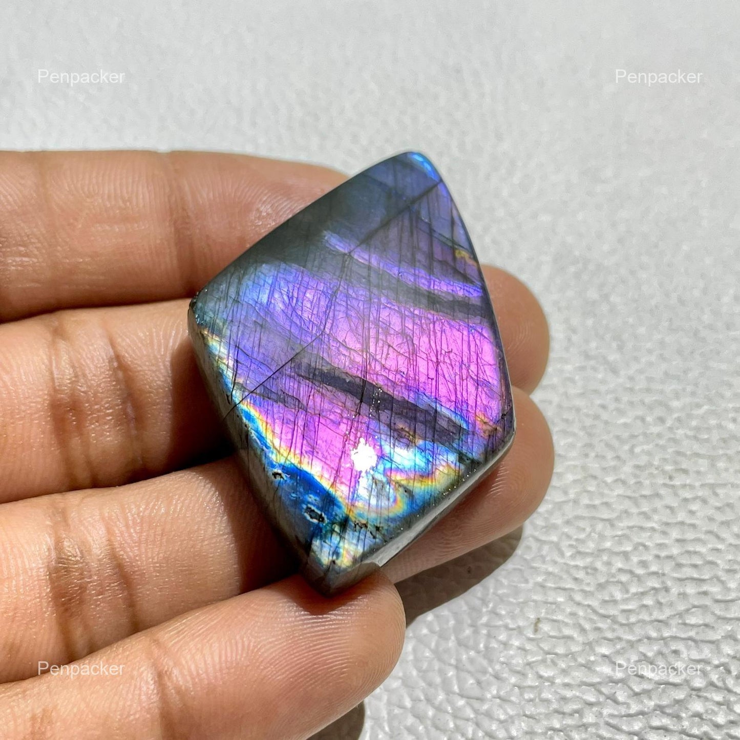 Purple Labradorite Fancy Cabochon, 107.90 ct, Loose Gemstone for Jewelry Making