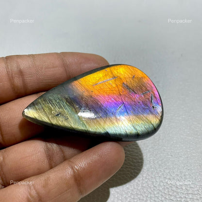 Natural Multicolor Labradorite Pear Cabochon, Pendant Setting Stone