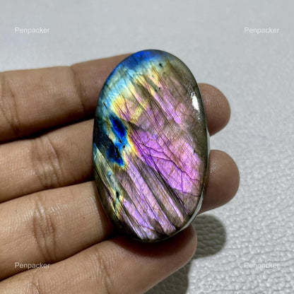 Purple Labradorite Oval Cabochon, Loose Gemstone