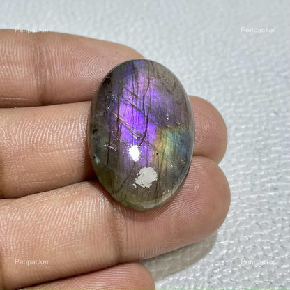 Natural Purple Labradorite Oval Cabochon, Jewelry Making Stone
